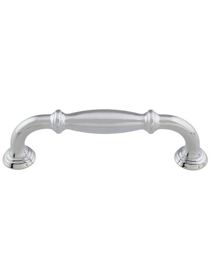 Tiffany Cabinet Pull - 3 3/4 inch Center-to-Center in Polished Chrome.